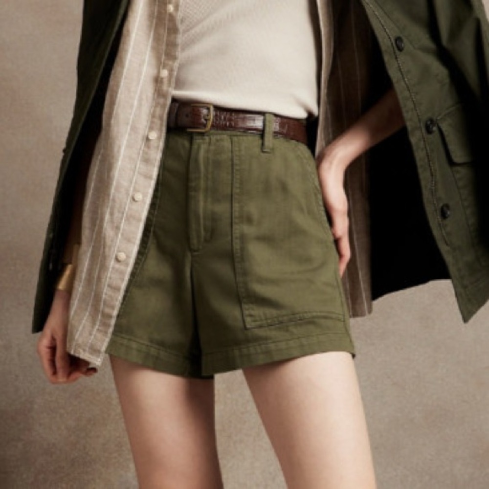 Banana Republic Olive Green Cargo Shorts